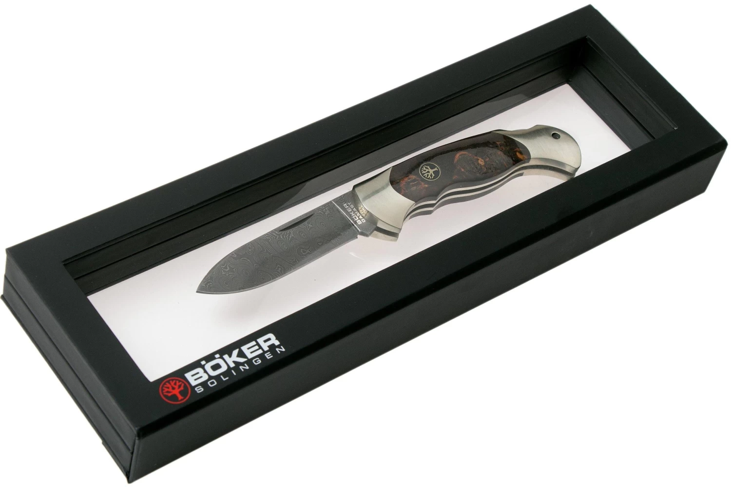 Böker Scout Spearpoint Curly Birch Damascus 112202DAM Madera De Raíz De Abedul, Navaja 8 Böker Scout Spearpoint Curly Birch Damascus 112202DAM Madera De Raíz De Abedul, Navaja - Imagen 8