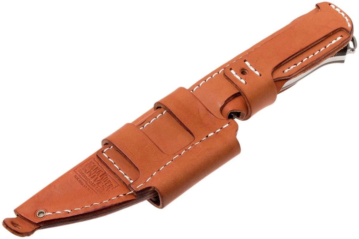 Bark River Bravo Vortex A2 Jimped, Green Canvas Micarta, Funda Marrón 8 Bark River Bravo Vortex A2 Jimped, Green Canvas Micarta, Funda Marrón - Imagen 8