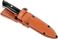 Bark River Bravo 1 LT CPM 3V, Black Canvas Micarta, Funda Marrón -Navaja Tienda BRK07 126BRKC 07 bark river v2018
