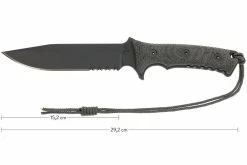 Chris Reeve Pacific Black PAC-1001 Cuchillo De Supervivencia, Dentado