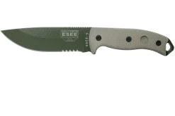 ESEE Model 5 Serrated OD-green Blade 5S-OD Con Funda Kydex + Clip De Cinturón