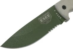 ESEE Model 5 Serrated OD-green Blade 5S-OD Con Funda Kydex + Clip De Cinturón -Navaja Tienda EE ESEE 5S OD 03 esee knives v201901