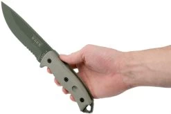 ESEE Model 5 Serrated OD-green Blade 5S-OD Con Funda Kydex + Clip De Cinturón -Navaja Tienda EE ESEE 5S OD 06 esee knives v201901