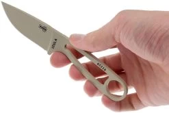 ESEE Izula Desert Tan IZULA-DT Cuchillo De Cuello Con Funda Negra + Clip De Cinturón -Navaja Tienda EE IZULA DT 03 esee knives ee izula dt 03