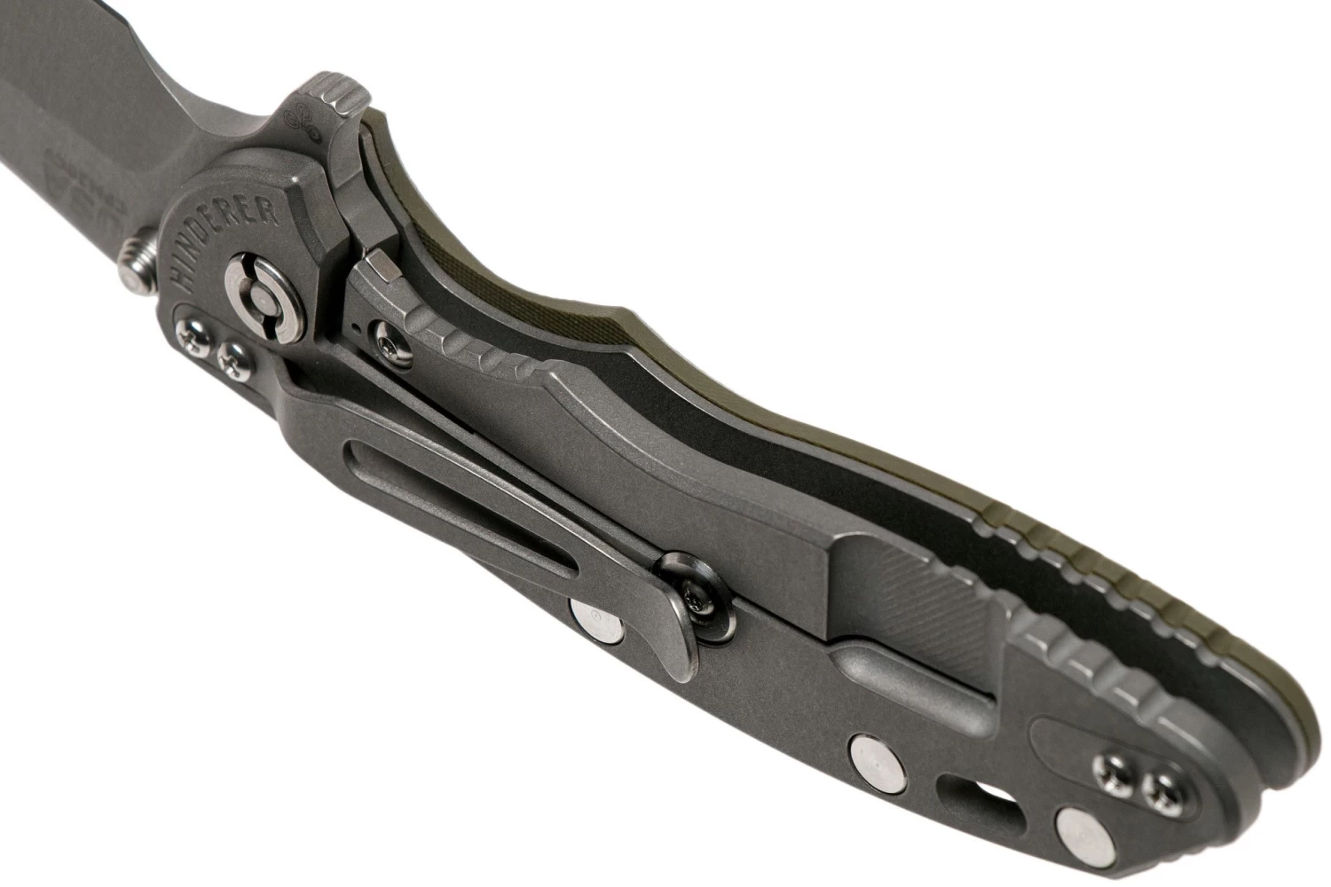 Rick Hinderer XM-18 3.5 Spanto 20CV, Working Finish, OD Green G10 Navaja" 5 Rick Hinderer XM-18 3.5 Spanto 20CV, Working Finish, OD Green G10 Navaja" - Imagen 5