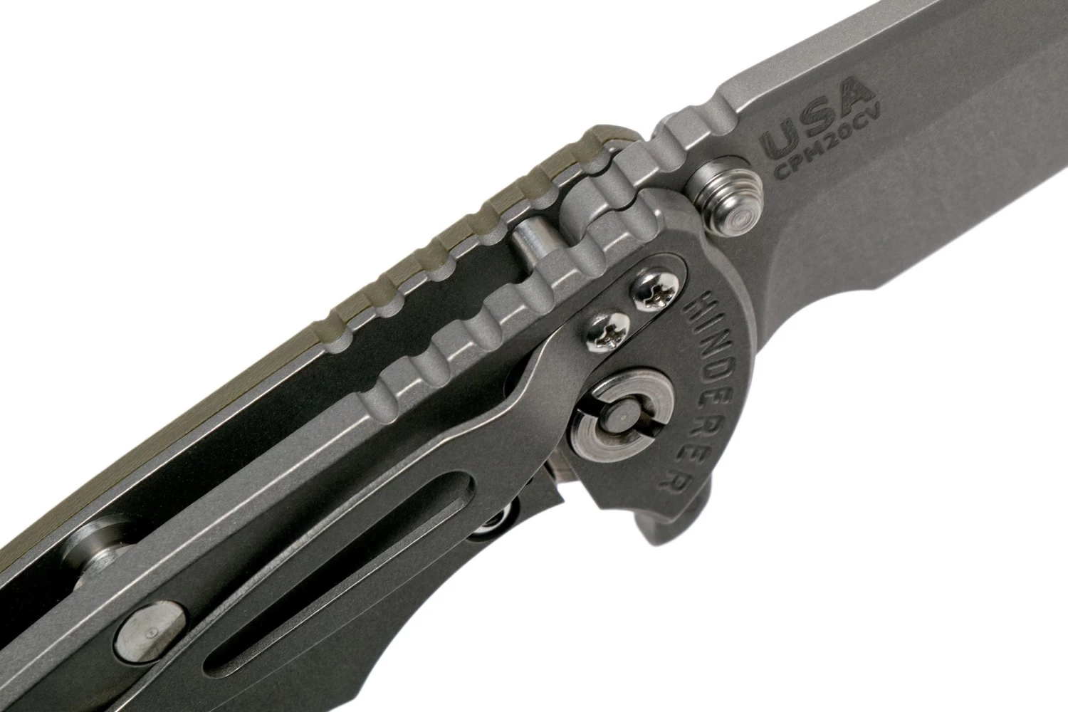 Rick Hinderer XM-18 3.5 Spanto 20CV, Working Finish, OD Green G10 Navaja" 6 Rick Hinderer XM-18 3.5 Spanto 20CV, Working Finish, OD Green G10 Navaja" - Imagen 6