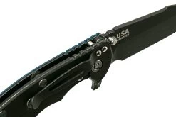 Rick Hinderer XM-18 3.5” Skinny Harpoon Spanto, Battle Black, Blue Black G10, Navaja -Navaja Tienda HRK XM1835 SHP BBL L 06 hinderer