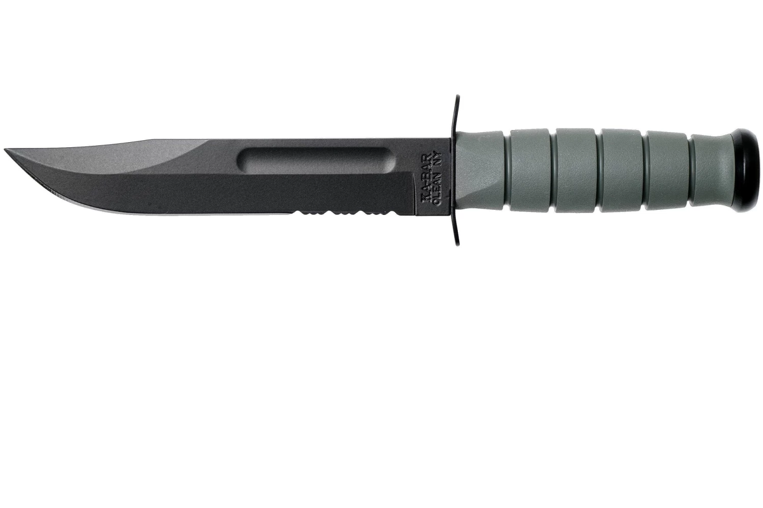 KA-BAR 5012 Foliage Green, Borde Dentado, Kraton, Plástico Funda 1 KA-BAR 5012 Foliage Green, Borde Dentado, Kraton, Plástico Funda