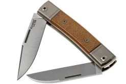 LionSteel BestMan BM13 CVN Natural Canvas Micarta Navaja Slipjoint