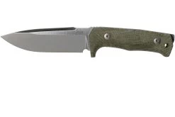LionSteel T5-CVG Green Canvas Micarta Satin Cuchillo Fijo