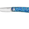 Real Steel Luna, Titanium Blue Camo 7001TC-BC Navaja Slipjoint