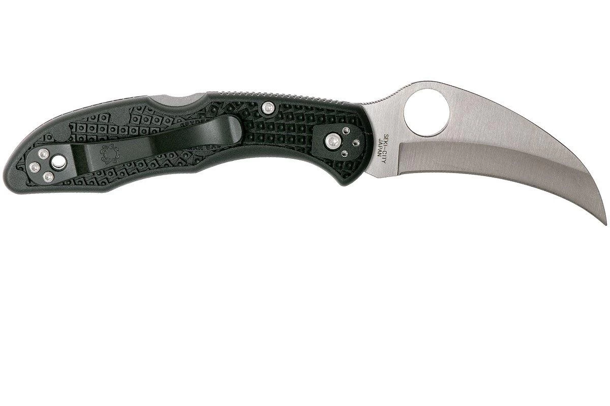 Spyderco Tasman Salt 2 C106PBK2 Plain Edge Navaja, Negro 2 Spyderco Tasman Salt 2 C106PBK2 Plain Edge Navaja, Negro - Imagen 2