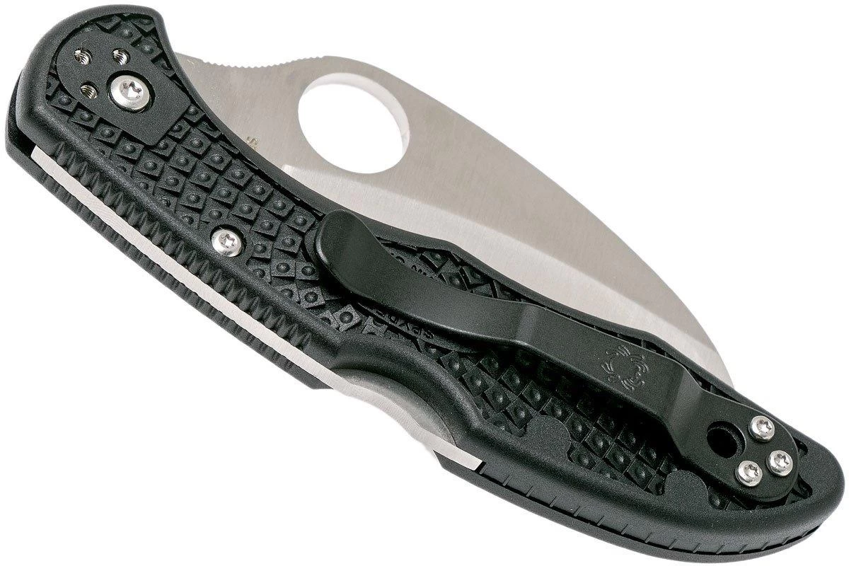 Spyderco Tasman Salt 2 C106PBK2 Plain Edge Navaja, Negro 4 Spyderco Tasman Salt 2 C106PBK2 Plain Edge Navaja, Negro - Imagen 4