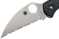 Spyderco Delica 4 Flat Wharncliffe C11FSWCBK Navaja, Dentada -Navaja Tienda SPC11FSWCBK 03 spyderco spc11fswcbk 03