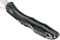 Spyderco Delica 4 Flat Wharncliffe C11FSWCBK Navaja, Dentada -Navaja Tienda SPC11FSWCBK 05 spyderco spc11fswcbk 05