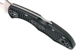 Spyderco Delica 4 Flat Wharncliffe C11FSWCBK Navaja, Dentada -Navaja Tienda SPC11FSWCBK 07 spyderco spc11fswcbk 07