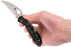 Spyderco Delica 4 Flat Wharncliffe C11FSWCBK Navaja, Dentada -Navaja Tienda SPC11FSWCBK 08 spyderco spc11fswcbk 08