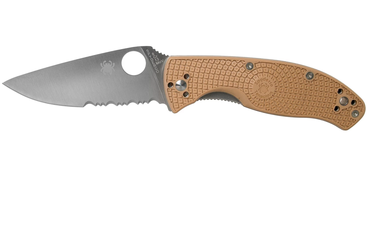 Spyderco Tenacious Lightweight Tan C122PSTN FRN Navaja Parcialmente Dentada 1 Spyderco Tenacious Lightweight Tan C122PSTN FRN Navaja Parcialmente Dentada