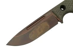 TRC Knives K-1S, Elmax Apocalypse Finish, Green Canvas Micarta, Cuchillo Fijo -Navaja Tienda TI K1S GN APO 03 trc