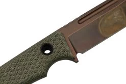 TRC Knives K-1S, Elmax Apocalypse Finish, Green Canvas Micarta, Cuchillo Fijo -Navaja Tienda TI K1S GN APO 05 trc