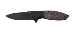 WE Knife Nitro Mini WE22015-2, Black Titanium, Copperfoil Carbonfiber Inlay, CPM 20CV Navaja