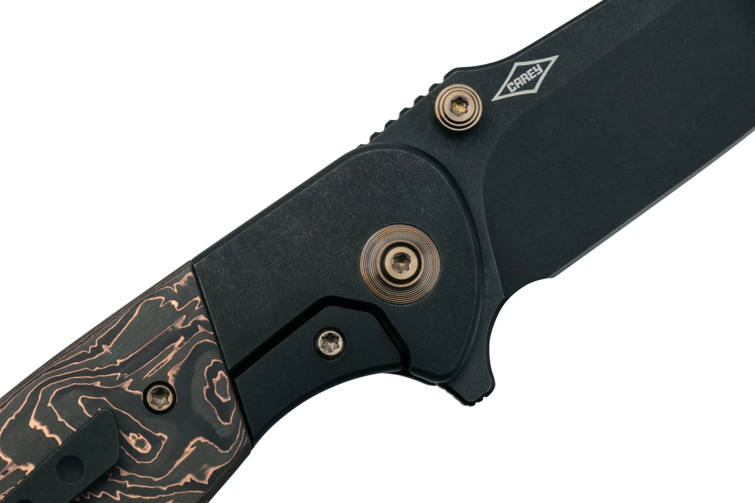 WE Knife Nitro Mini WE22015-2, Black Titanium, Copperfoil Carbonfiber Inlay, CPM 20CV Navaja 5 WE Knife Nitro Mini WE22015-2, Black Titanium, Copperfoil Carbonfiber Inlay, CPM 20CV Navaja - Imagen 5