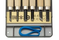 Yoshiharu KL-6 Maruichi Cuchillos Japoneses Para Tallar Madera, Juego De 6 En Estuche De Plástico -Navaja Tienda YSH 033 03 yoshiharu